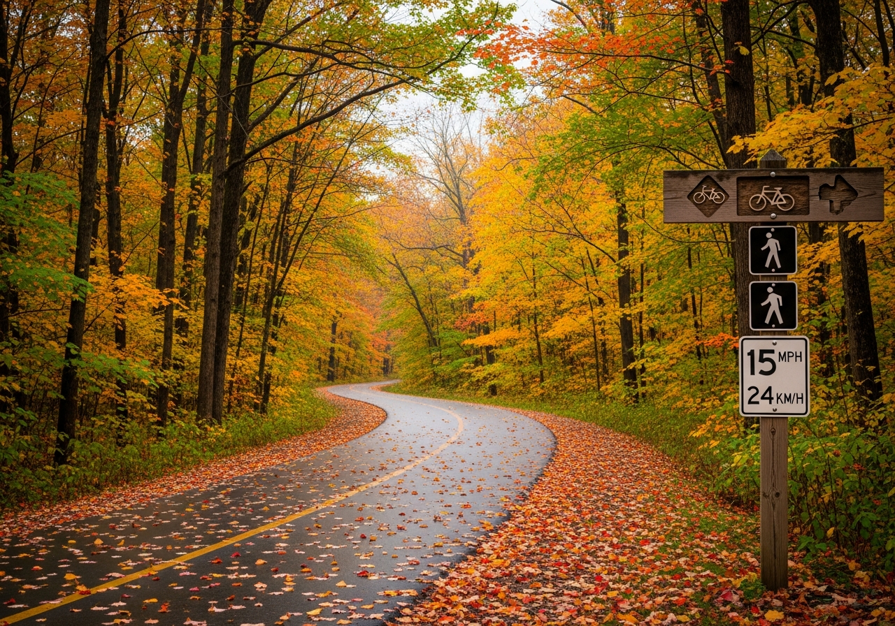 Posted trail rules — class restrictions, speed limits, audible-warning requirements — are admissible evidence in nearly every jurisdiction.
